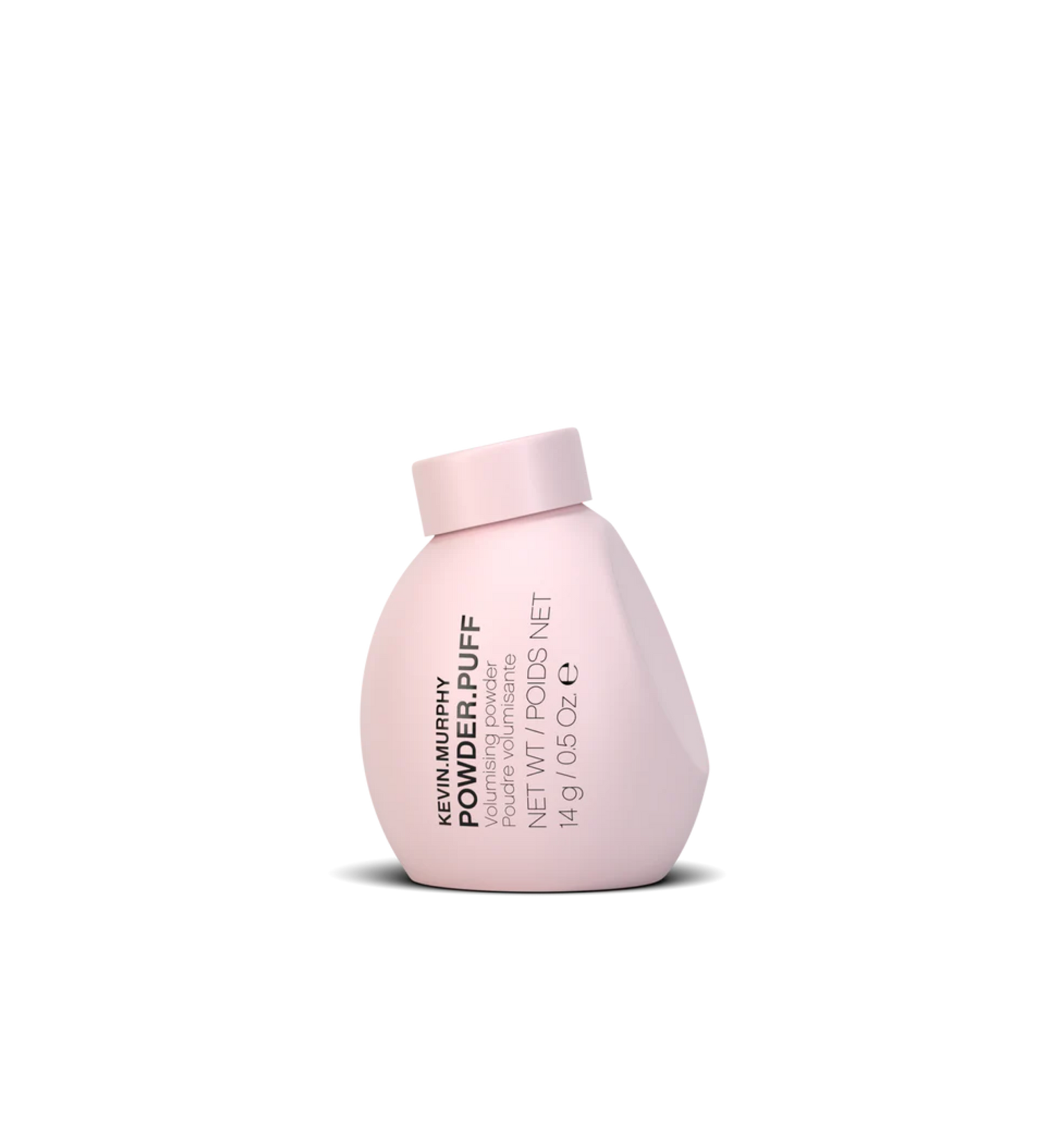 A bottle of **KEVIN.MURPHY POWDER.PUFF**, a lightweight volumising powder designed to add instant lift and texture to all hair types. This unique formula transforms into a weightless product that creates effortless volume and a matte finish for a lived-in, natural look.